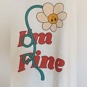 White Sweatshirt with Flower Graphic NWT